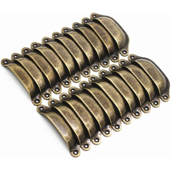 Other - 20PCS Antique Bronze Iron Drawer Knobs Pulls Handles - Vintage Kitchen Cabinets